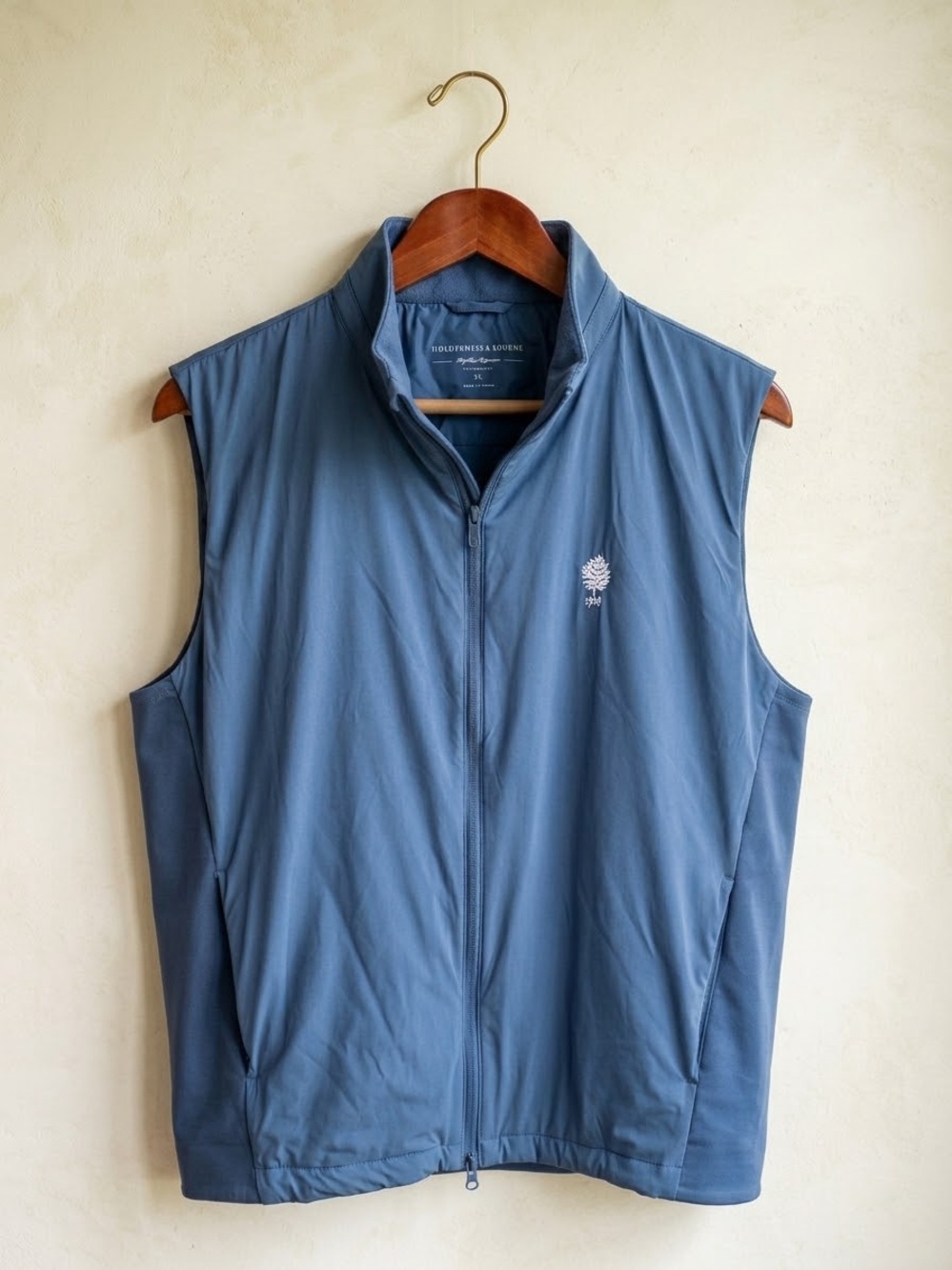 Blue Full Zip Performance Golf Vest XL Holderness & Bourne Dry Luxe Tailored⁠